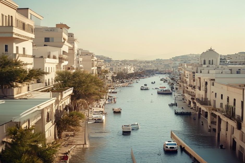 Algiers waterfront illustrating Algeria's tertiary service sector