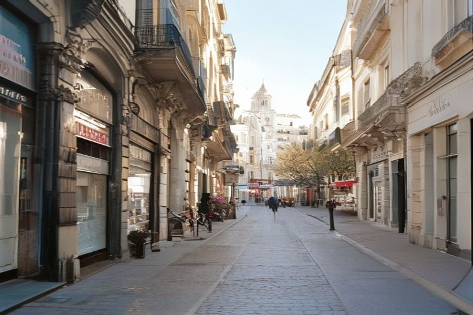 Buenos Aires avenue illustrating Argentina's tertiary service sector
