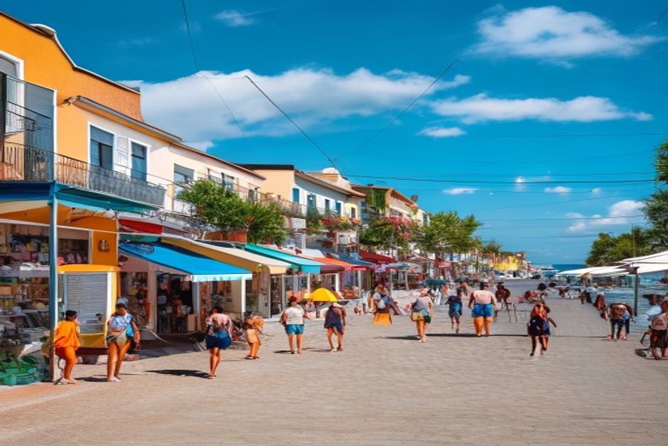 Oranjestad waterfront illustrating Aruba's tertiary tourism sector