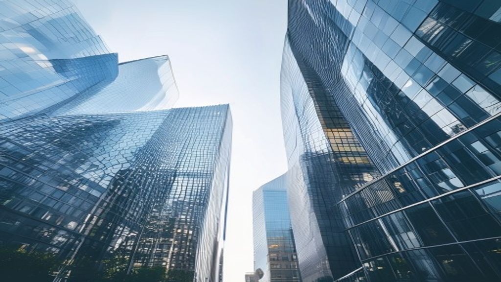 Global financial skyscrapers representing the biggest companies by revenue