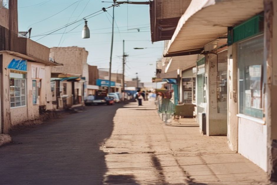 Gaborone street illustrating Botswana's tertiary service sector