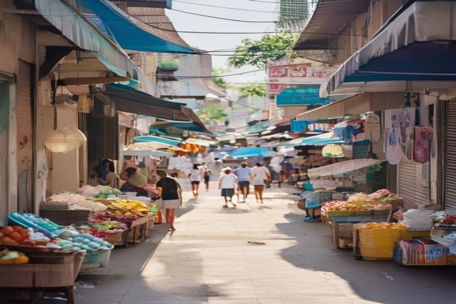 Phnom Penh illustrating Cambodia's tertiary service sector