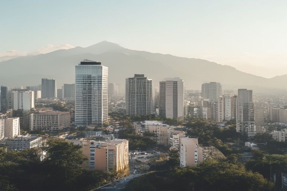 Santiago financial district illustrating Chile's tertiary service sector