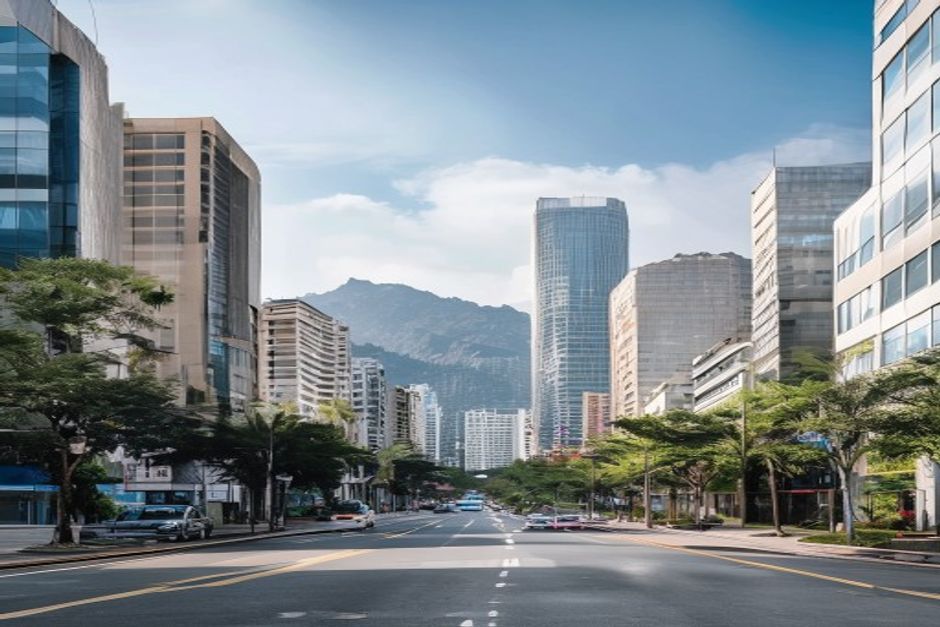 Bogota business district illustrating Colombia's tertiary service sector