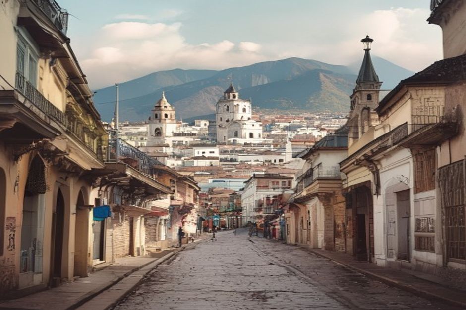 Quito city center illustrating Ecuador's tertiary service sector