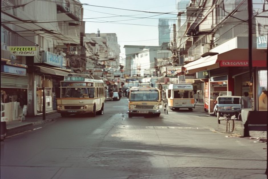 Addis Ababa street illustrating Ethiopia's tertiary service sector
