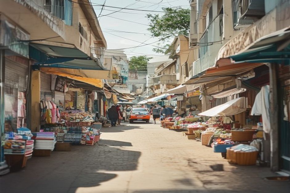 Accra street illustrating Ghana's tertiary service sector