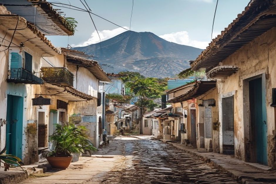 Antigua street illustrating Guatemala's tertiary service sector
