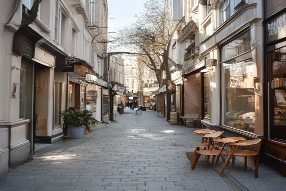Dublin street illustrating Ireland's tertiary service sector