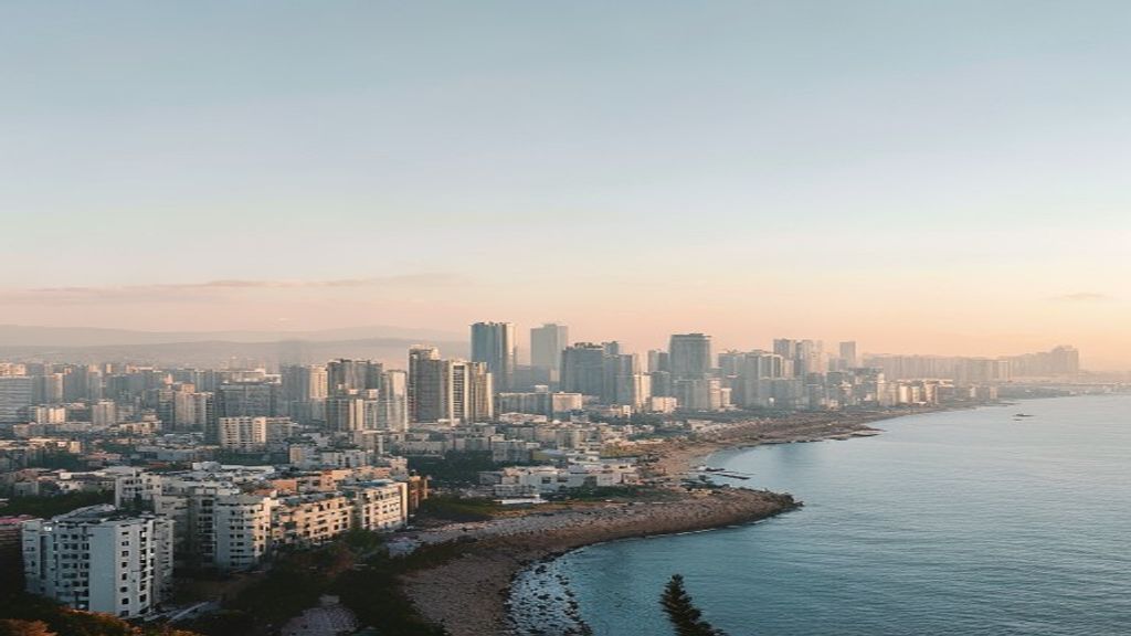 Tel Aviv business district representing Israel's largest companies