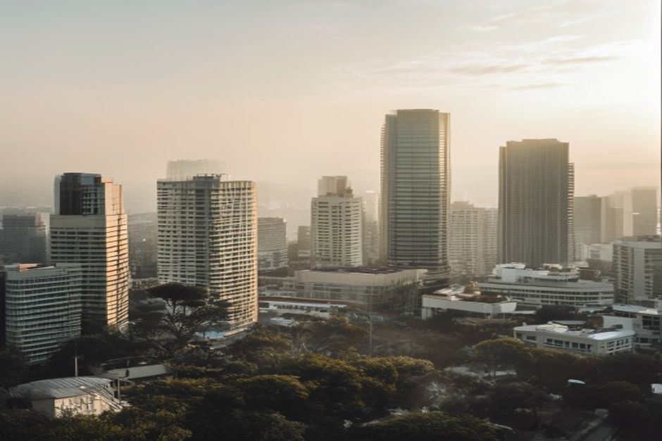 Nairobi skyline illustrating Kenya's tertiary service sector