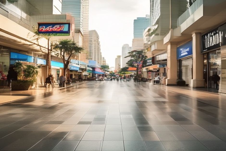 Kuala Lumpur shopping district illustrating Malaysia's tertiary service sector