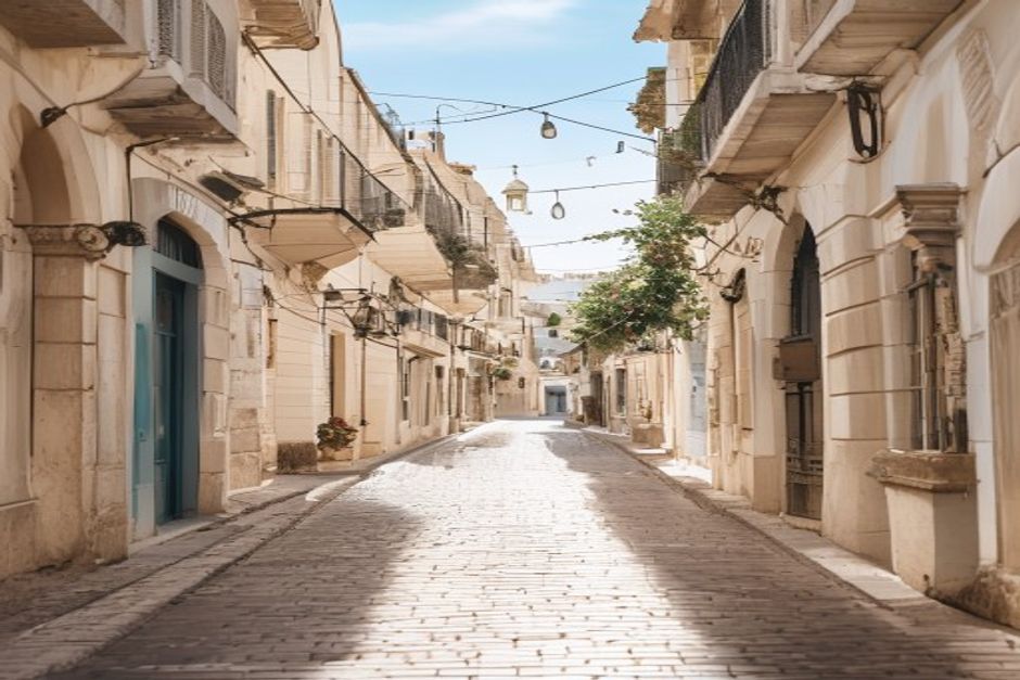 Valletta illustrating Malta's tertiary service sector