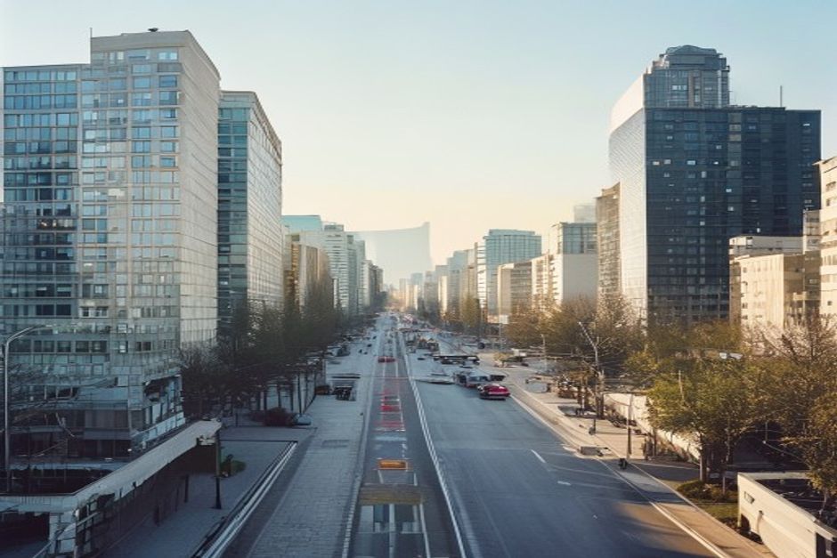 Ulaanbaatar city center illustrating Mongolia's tertiary service sector
