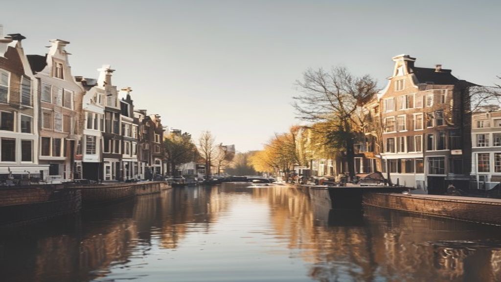 Amsterdam illustrating the Netherlands' economic system