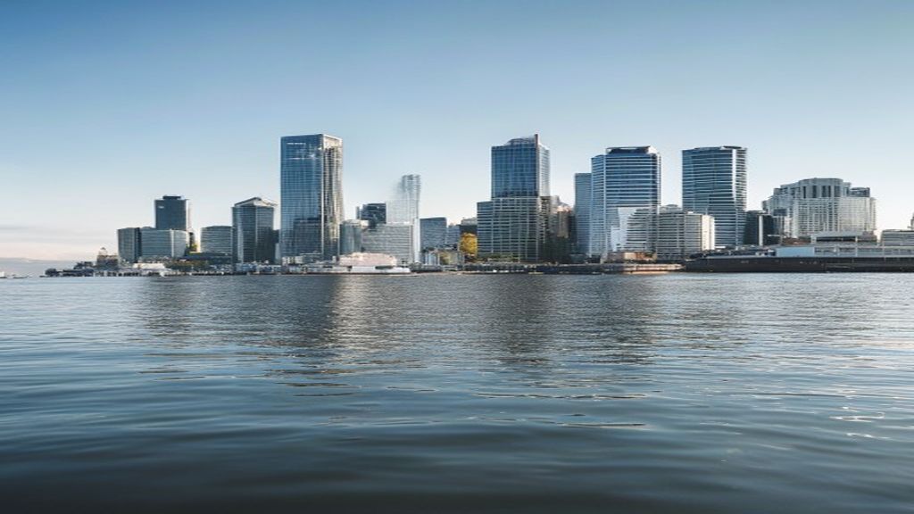 Auckland harbour and skyline representing New Zealand's largest companies