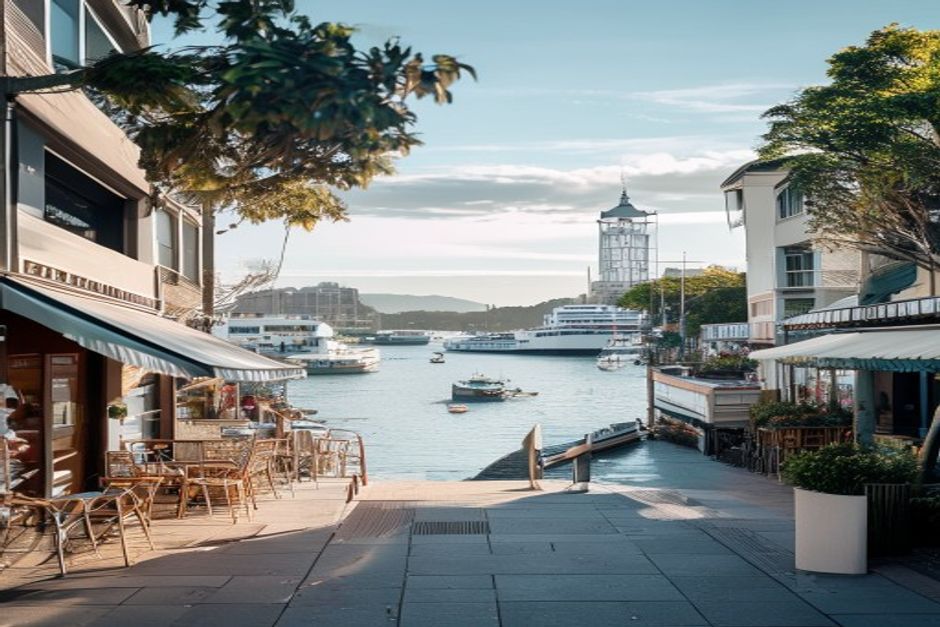 Auckland waterfront illustrating New Zealand's tertiary service sector
