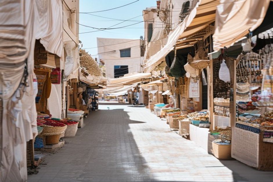 Muscat souq illustrating Oman's tertiary service sector