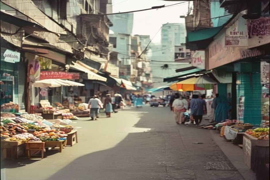 Karachi street illustrating Pakistan's tertiary service sector