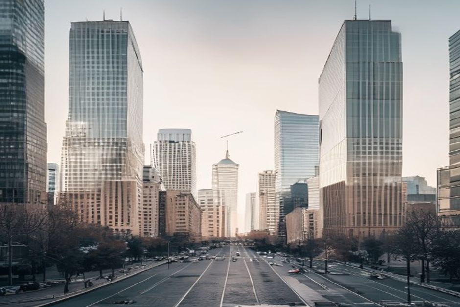 Moscow business center illustrating Russia's tertiary service sector