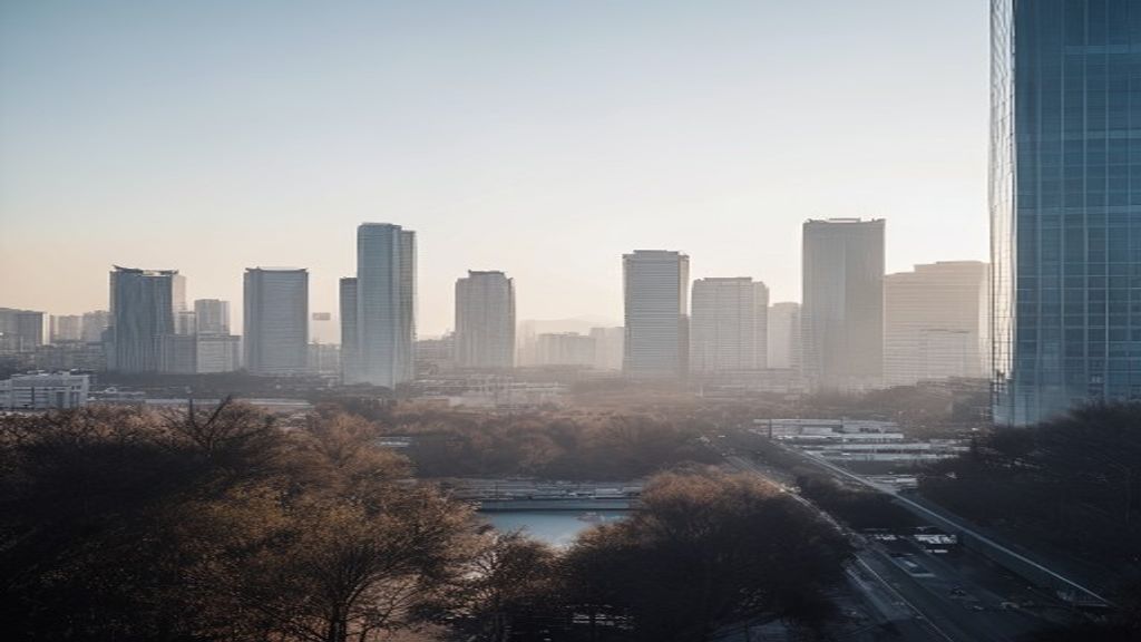 Seoul business district illustrating South Korea's economic system