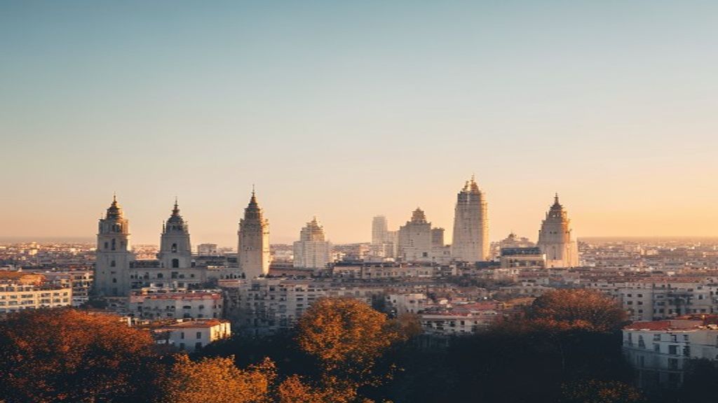 Madrid business district representing Spain's largest companies