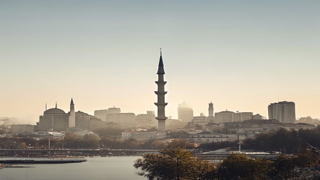 Istanbul business district representing Turkey's largest companies