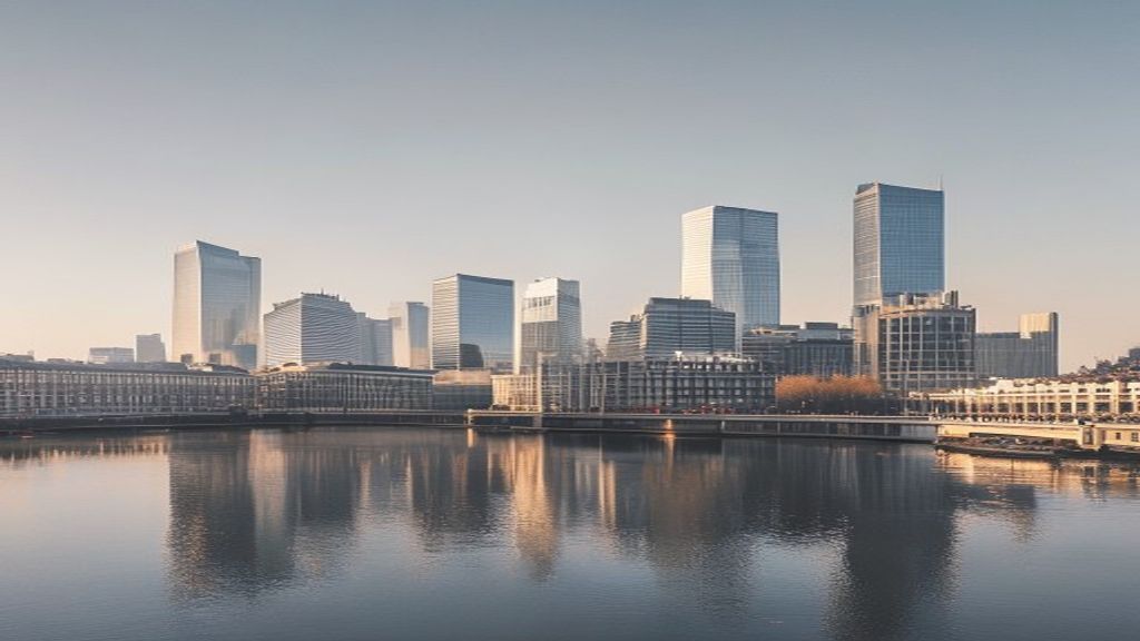 London financial district illustrating the United Kingdom's economic system