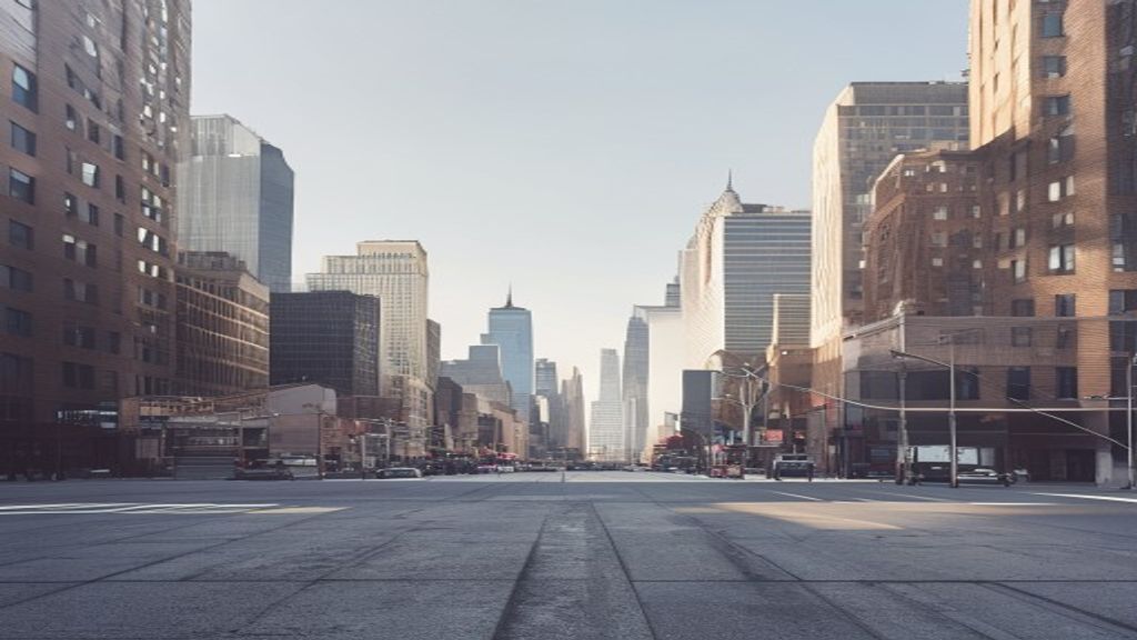 New York skyline illustrating the United States economic system