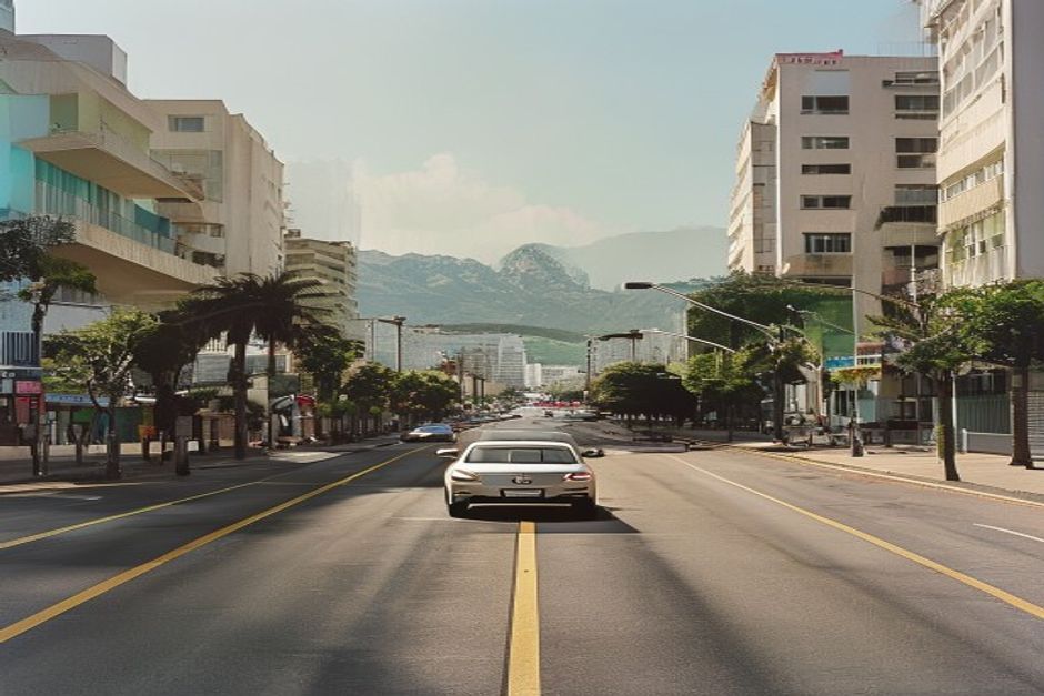 Caracas avenue illustrating Venezuela's tertiary service sector