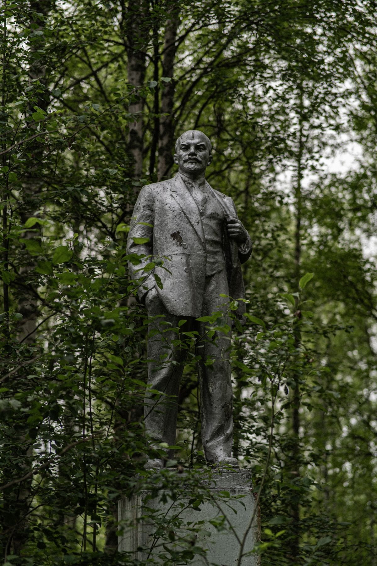 Statue of Vladimir Lenin, symbolizing state ownership and twentieth-century socialism