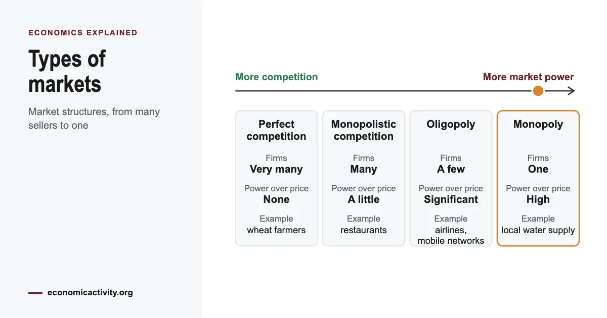 Market in economics. Types of markets systems